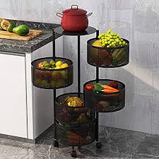 5storage solution great for storage sturdy rustproof 5it's great. Amazon Com Kitchen Storage Rack Rotating Vegetable Rack Floor Standing Multi Layer Kitchen Storage Rack Household Storage Shelf For Kitchen Living Room Toilet Color 5 Layers