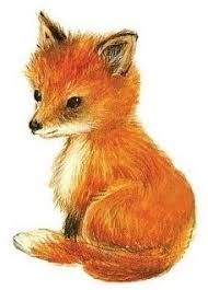 Black And Orange Fox Name Ship From Ny Cute Little Fox Temporary Tattoo Fox Painting Fox Illustration Fox Drawing