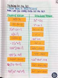 Beginning Factoring Inb Pages Mrs E Teaches Math Math Methods Learning Math Math
