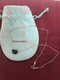 Elsa Peretti Original Design Black Jade Bean Pendant On Tiffany Co Chain Chain Clasps Say Tiffany Co 925 Peretti Felt Bag Tiffany Co Pendant