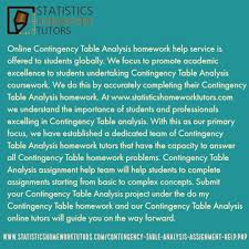Statistics Homework Tutors Proffers Contingency Table Analysis Help Statistics Assignment And Homework Tutors Help P Contingency Table Analysis Homework Help