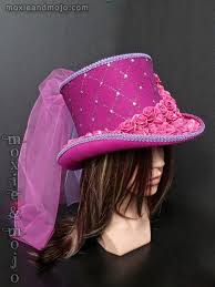 Burning Man Hat Light Up Pink Mad Hatter Top Hat With Hats For Men Festival Hat Mad Hatter Top Hat