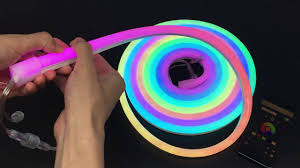 Dc12v Waterproof Silicone Tube Addressable Led Neon Flex Strip Lights Youtube