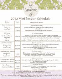 Mini Session Schedule 2012 Photography Mini Sessions Mini