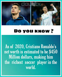 As of this writing, cristiano ronaldo's net worth is $500. Cristiano Ronaldo Net Worth Fact Richest Player In The World Like4like
