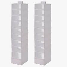 Organizer with 9 compartments 8 ¾x13 ½x47 ¼ . Amazon Com Ikea Organizer Closet Storage Hanging Skubb 2 Pack White Home Kitchen