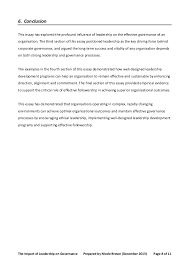 Your conclusion is your chance to have the last word on the subject. Leadership Essay Conclusion Vorte