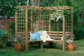 Forest Scahd Sorrento Arbour Hd Garden Seating Lattice Garden Wooden Garden Seats