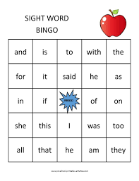 Sight Word Bingo Games Sight Word Bingo Word Bingo Sight Words Kindergarten