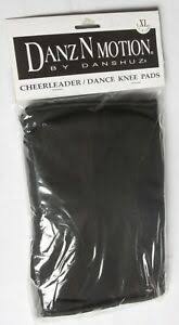 Details About New Black Danz N Motion Cheerleader Dance Knee Pads By Danshuz Sizes S To Xl