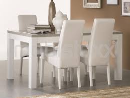 table repas romeo 160 blanc laque gris laque chez mobistoxx mesas