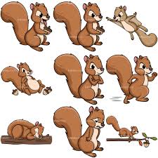 Maze educational game with squirrels and walnuts. Cute Squirrel Cartoon Clipart Collection Friendlystock