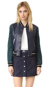 Rag Bone Alix Jacket Ladies Short Jackets Jackets Striped Leather Jacket