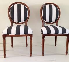 Ballard Designs Louis Chair Covered In Black And White Stripe From Michelle Adams Of Black Dining Chairs Shabby Chic Table And Chairs Farmhouse Dining Chairs
