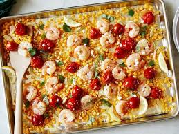 We Ll Take This Sheet Pan Shrimp Dinner Over Scampi All Summer Food Network Food Network Recipes Garlic Butter Shrimp Sheet Pan Dinners