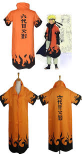 Naruto Shippuden 6th Leaf Village Hokage Uzumaki Costume Cosplay Robe Cloak Cape Ebay Costumes Naruto Cosplay Costumes