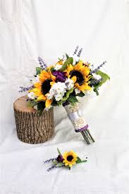 Purple and lavender sunflower bouquet rustic wedding country wedding sunflower wedding purple and sunflowers. Sunflower Lavender Brides Bouquet Sunflower Purple Rose Etsy Sunflower Wedding Bouquet Wedding Bouquets Bride Diy Wedding Bouquet