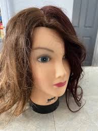 Burmax Debra Manikin Cosmetology hair styling Mannequin Head Human Hair