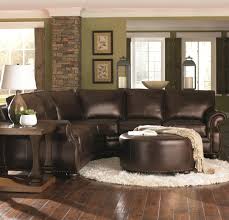 Bedroom, living room, dining room, kitchen, office, outdoor Chocolate Brown Leather Sectional W Round Ottoman Love Love Love Layjao