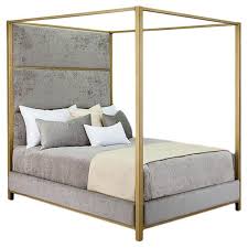 Relevance lowest price highest price most popular most favorites newest. Rian Modern Classic Grey Upholstered Iron Canopy Bed Queen Queen Kathy Kuo Home