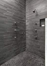 Fireplace add a splash of sophistication to your decor with montauk slate field tile in black. In Detail Interiors Full Service Interior Design Modern Shower Design Bathroom Design Bathtub Design