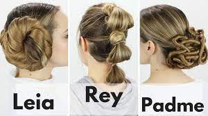 3 Iconic Star Wars Hairstyles Tutorial Star Wars Hair Princess Leia Hair Hair Styles