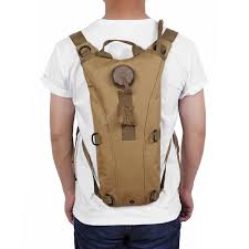 Water Bag Hydration Backpack Outdoor Camping Nylon Camel Water Bladder Bag  For Cycling(KHAKI)