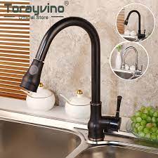 Installing a kitchen fixture with black colored. Torayvino Kitchen Faucets Silver Black Single Handle Pull Out Kitchen Tap Single Hole Handle Orb Taps Swivel 360 Water Mixer Kitchen Faucets Aliexpress