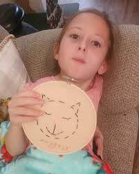 First cat-themed initial name puzzle kit for niece