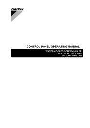 • electrical work must be performed in accordance with relevant local and national regulations and with instructions in this installation manual. Control Panel Operating Manual Daikin