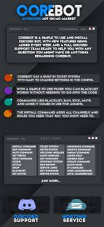 Corebot Discord Bot With 45 Features Xp Coin System Ticket System Blackspigotmc