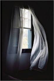 Wind buzzing in wires, banging the windows. Winds