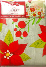 Burlap, tulle, & vinyl tablecloth don't settle for less than our burlap and tulle tablecloths. Home Kitchen Contemporary Poinsettia Lightweight Vinyl Tablecloth 60inch X 102inch Kitchen Table Linens