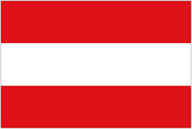 The used colors in the flag are red, white. Flag Austria Pace
