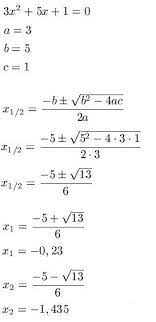 $a$, $b$ und $c$ ablesen Abc Formel