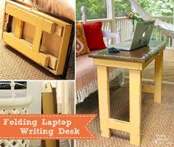 Folding Laptop And Writing Table Tutorial Diy Farmhouse Table Folding Table Diy Woodworking Desk Plans