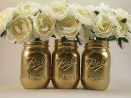 Maybe you would like to learn more about one of these? Painted Mason Jars Wedding Centerpiece Bridal By Lilpumpkincrafts 16 00 50th Wedding Anniversary Decorations 50th Wedding Anniversary 50th Anniversary Party