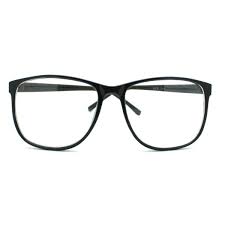 Ray Ban Glasses Black And Clear Black Large Nerdy Thin Plastic Frame Clear Lens Eye Glasses Frame 3 26 Nerd Glasses Nerdy Glasses Glasses Frames