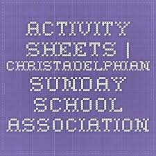 Yesss Activity Sheets Christadelphian Sunday School