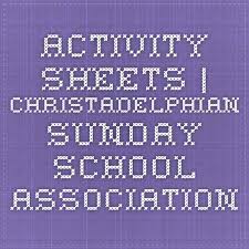 Yesss Activity Sheets Christadelphian Sunday School