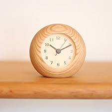 Loftie alarm clock a classic wooden alarm clock: Lemnos Round Wood Alarm Clock Natural Or Walnut Counter Space