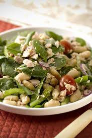 Tuscan Salad Recipe With Green Beans Romaine Lettuce Cannellini Beans Black Olives Red Onion Lemon Extra Virgin Oliv Tuscan Salad Healthy Recipes Healthy