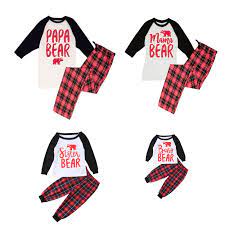 Sleepyheads holiday bear family matching grey fair isle pajama sets. Pudcoco Papa Mama Bear Family Christmas Pajamas Set Pijamas Christmas Matching Clothes Matching Family Outfits Aliexpress
