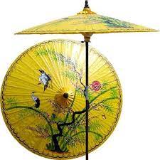 Japanese Garden Decor 84 Asian Splendor Oriental Patio Umbrella Sunburst Yellow Amazon Com Home Patio Umbrella Unique Patio Furniture Painted Patio