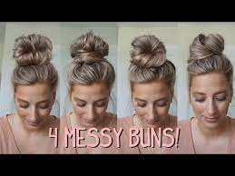 Just part your hair at your temples to section it off a part of hearst digital media cosmopolitan participates in various affiliate marketing programs, which. 4 Messy Buns You Need To Try Medium Long Hairstyles Youtube