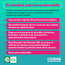 No obstante, se prorrogará hasta la. Ate Capital On Twitter Es Mentira Larreta No Nos Cuida Frente A La Segunda Ola Y Las Nuevas Restricciones Dispuestas Como Medidas De Cuidado Lxs Esenciales De La Caba Exigimos De Manera