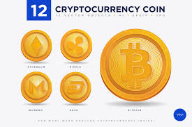 12 Crypto Currency Coin Vector Illustration Ai Eps
