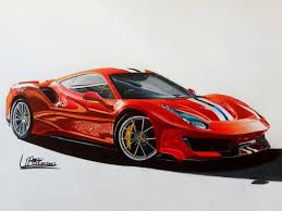 Ferrari 488 pista coloring pages. Ferrari 488 Pista Luuk Minkman Draw To Drive Dibujos De Coches Dibujos De Autos Coches Conceptuales