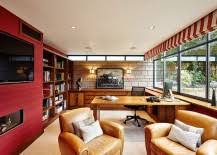 I start with diy pencil holders, filled with sprinkles. 20 Home Offices That Turn To Red For Energy And Excitement