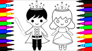 Black king and queen coloring pages. How To Draw Little King And Queen Coloring Pages L Drawing Videos For Kids L Disney Brilliant Youtube